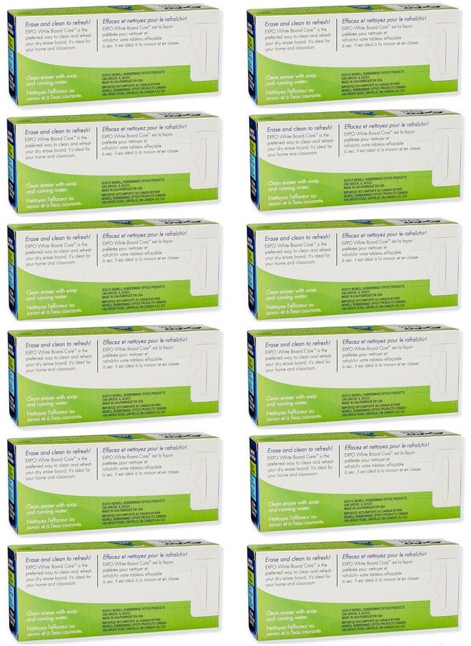 Expo Expo 81505 Block Eraser Dry Erase Whiteboard Board Eraser, Soft Pile, 5 1/8 W x 1 4 H - Pack of 12  - Image 2