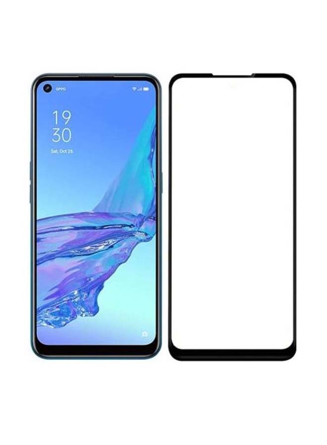 واقي شاشة من الزجاج المقوى لهاتف OPPO A53 شفاف / أسود - Image 1