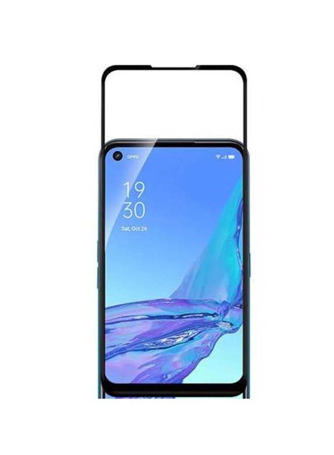 واقي شاشة من الزجاج المقوى لهاتف OPPO A53 شفاف / أسود - Image 3