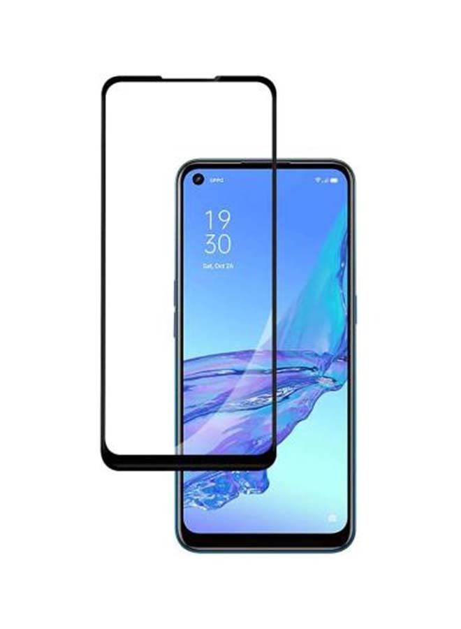 واقي شاشة من الزجاج المقوى لهاتف OPPO A53 شفاف / أسود - Image 2