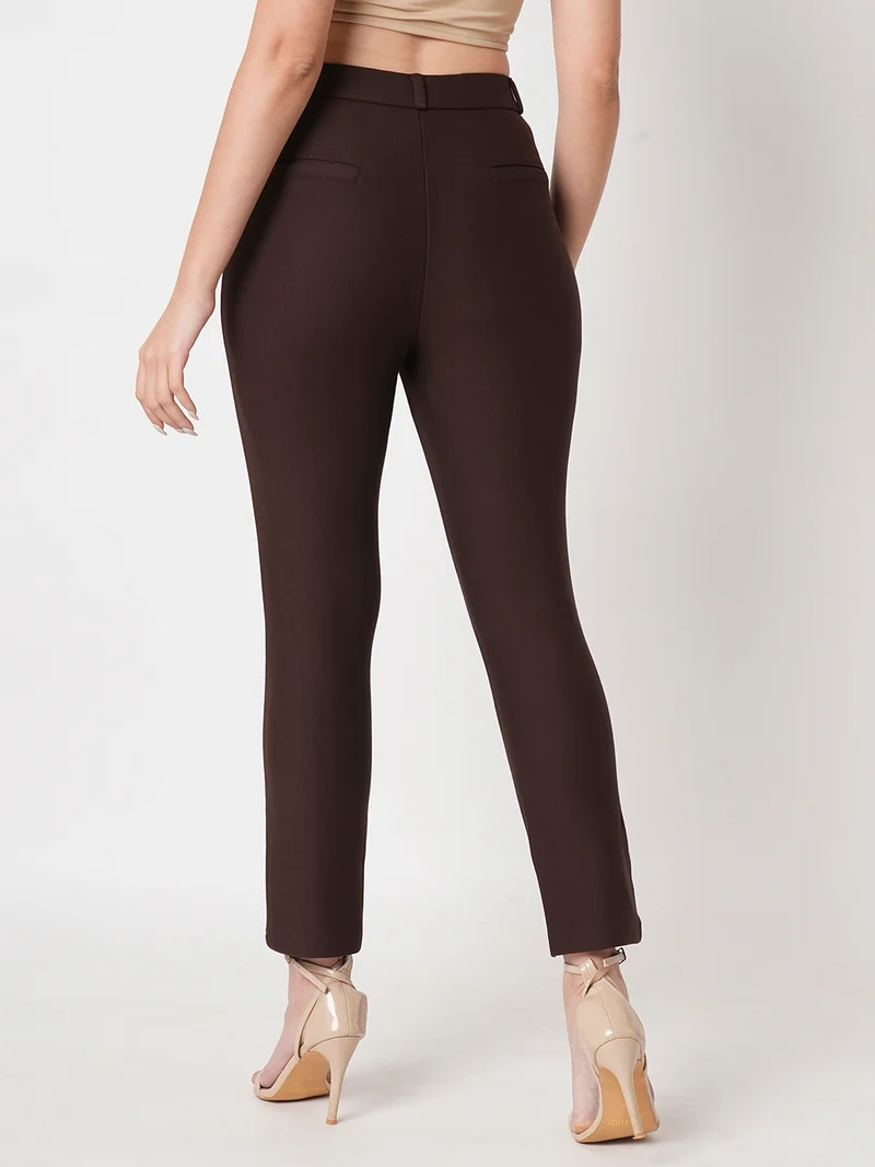 globus Women Skinny Fit High-Rise Stretchable Trousers