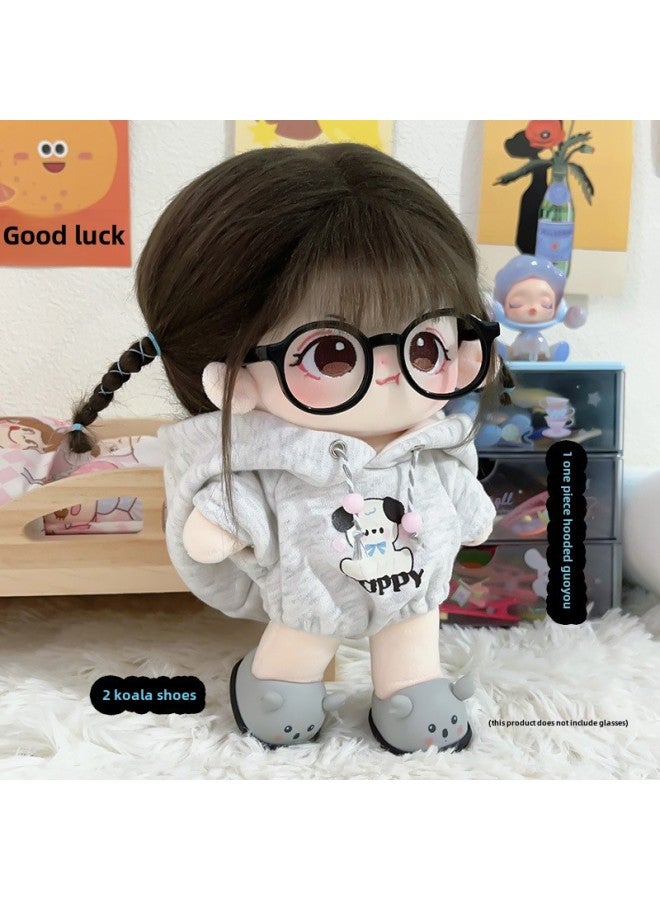 Hard To Coax Cotton Doll Female 20cm Doll Clothes Skeleton Nude Doll Gift Dress Plush Doll In Stock-Specifications:20cm (with Skeleton Not Taken Care Of)-Color: Hard To Coax Nude Baby + Puppy Sweater + Koala Shoes + Gifts - Image 1