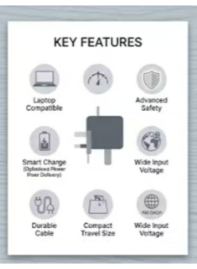 Captaintech 45W 19V AC Laptop Charger Adapter Compatible with ASUS Notebooks - Premium Durable Power Supply Cord (Black) - Image 5