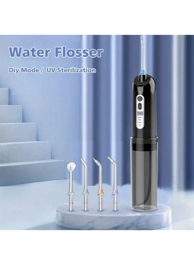 general Cordless Water Flosser For Teeth, Gums, Braces, Dental Care,Portable Oral Irrigator,UV Sterilization , LED Power Display ,  IPX7 Waterproof, 250 ML Detachable Water Tank ,Home & Travel - Image 2
