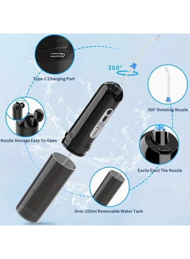 general Cordless Water Flosser For Teeth, Gums, Braces, Dental Care,Portable Oral Irrigator,UV Sterilization , LED Power Display ,  IPX7 Waterproof, 250 ML Detachable Water Tank ,Home & Travel - Image 5