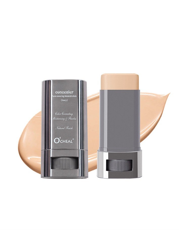 OCHEAL Foundation Stick, Concealer Stick Light Foundation Makeup Nude Foundation Pen Matte Foundation Stick Light Creamy Face Foundation Stick Long-lasting Mattifying for Light Skin 30g - Image 1