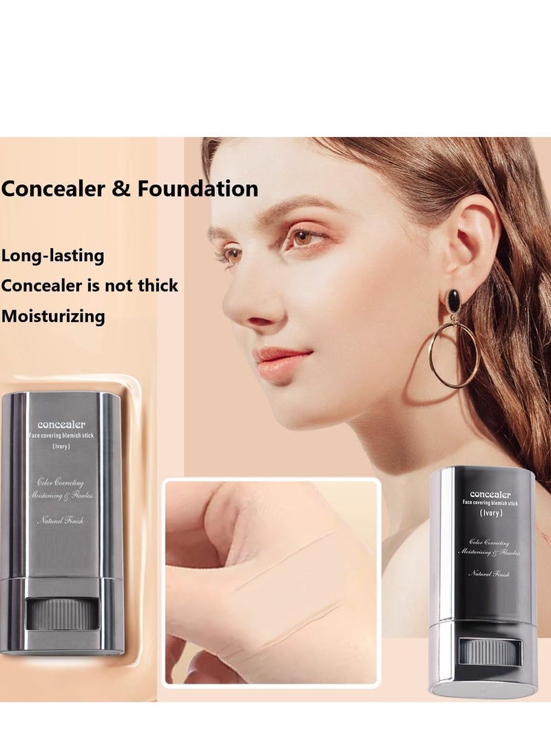 OCHEAL Foundation Stick, Concealer Stick Light Foundation Makeup Nude Foundation Pen Matte Foundation Stick Light Creamy Face Foundation Stick Long-lasting Mattifying for Light Skin 30g - Image 4