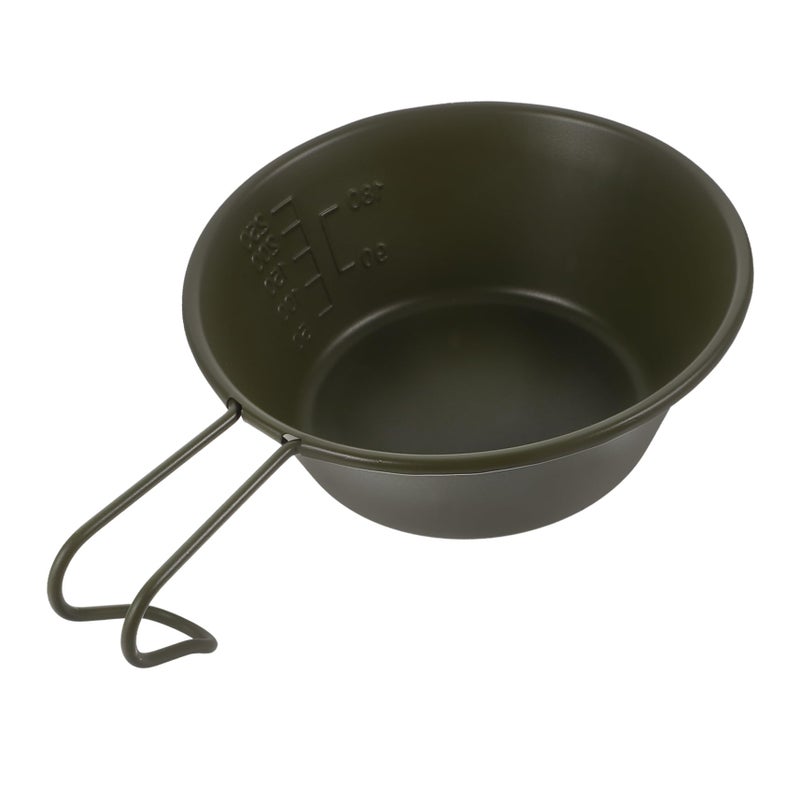 Brown Stainless Steel Camping Bowl With Handle 17 5X12X5 Cm Multi Functional Outdoor Cooking - Image 2