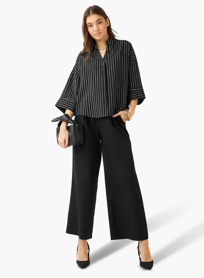 Splash FAV Boxy Shirt with Stripes