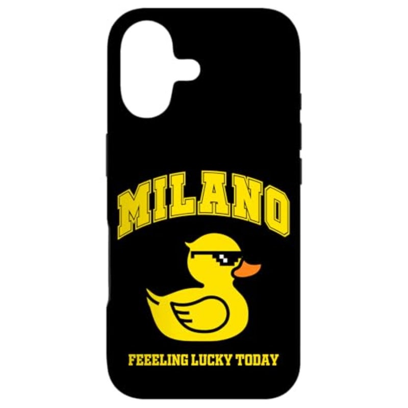 Cool Milano Italy Yellow Duck Illustration Graphic Cartoon Case for - Image 1