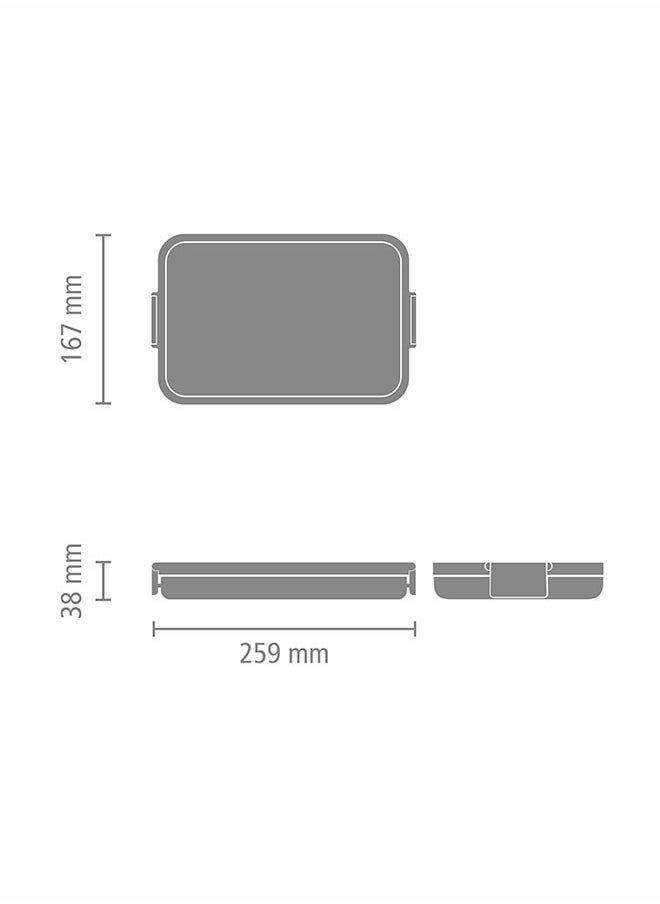 Barbantia Brabantia Make & Take Lunch Box, Flat, Plastic  - Image 4