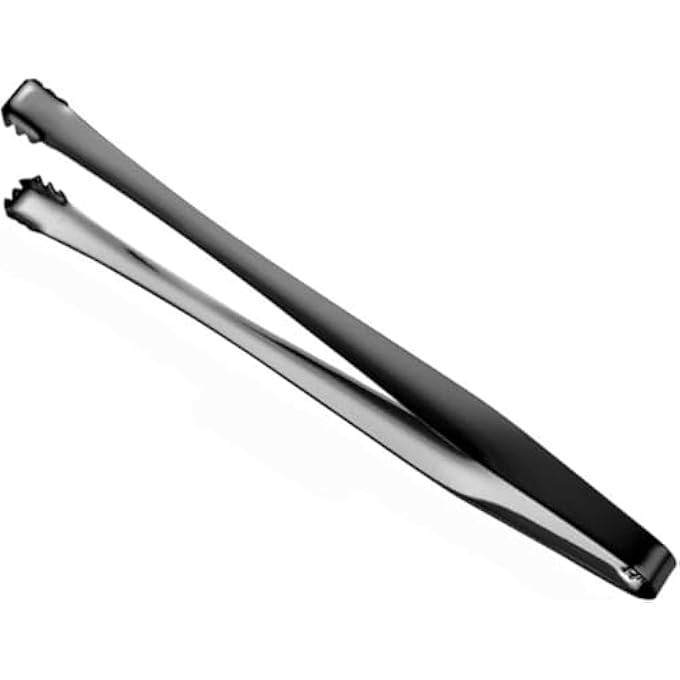 ريحني أداة إزالة قشر البيض للمطبخ، كماشة غشاء، ملقط الثلج والسكر، أسود - Image 1