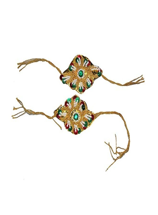 KETKAR Boy's And Girl's Jewellery Set for krishna Costume Pack of 6 (BANSURI, MOR PANKH, MUKUT, BANDHANI, MALA, KUNDAL, 0-3 Months) - Image 3