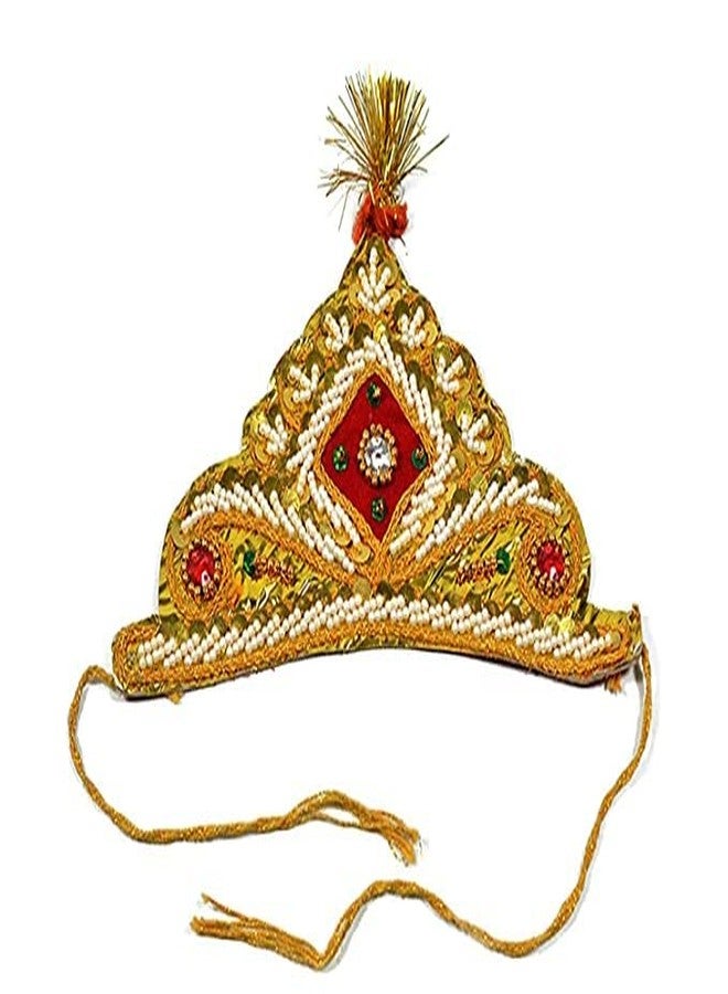 KETKAR Boy's And Girl's Jewellery Set for krishna Costume Pack of 6 (BANSURI, MOR PANKH, MUKUT, BANDHANI, MALA, KUNDAL, 0-3 Months) - Image 4