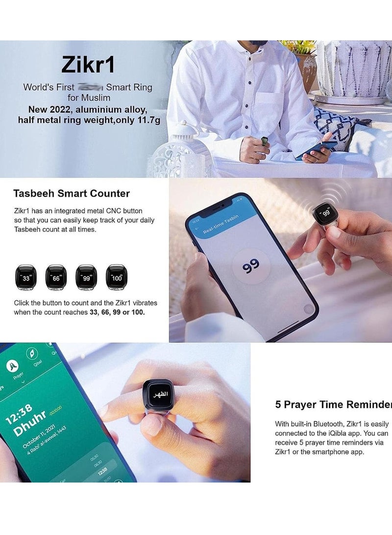 Smart Tasbih Zikr1 Lite Ring 18mm  PINK - Image 3