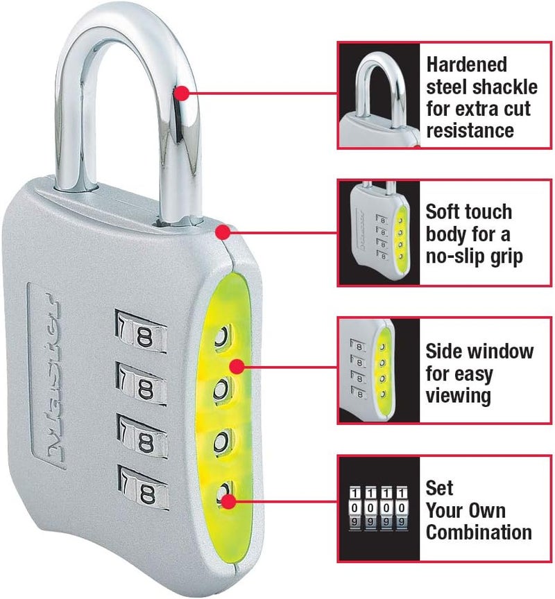 Master Lock 653D Set Your Own Combination Padlock - 1 Pack, Assorted Colors - Image 2