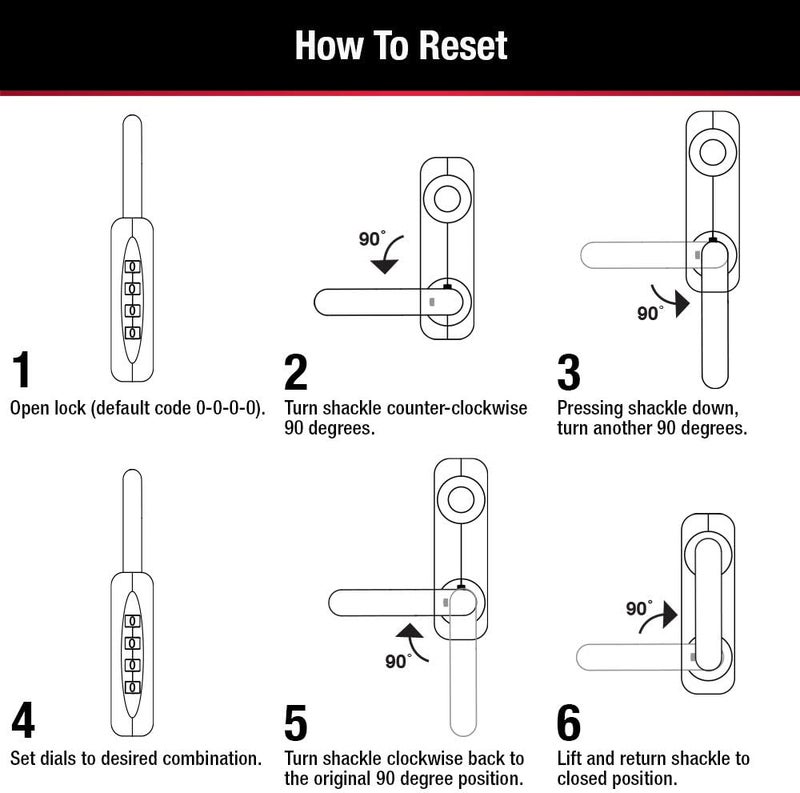 Master Lock 653D Set Your Own Combination Padlock - 1 Pack, Assorted Colors - Image 5