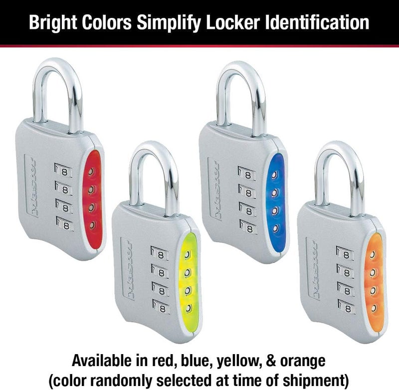 Master Lock 653D Set Your Own Combination Padlock - 1 Pack, Assorted Colors - Image 4