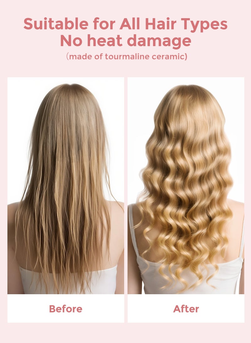 DOSCHER 5 in 1 Curling Iron Set – Professional Hair Curler with 5 Interchangeable Ceramic Barrels, Multi-Temperature Control up to 230℃, Dual Voltage Curling Wand for Women, Travel & Gift Set with Heat Glove & Clips - Image 4