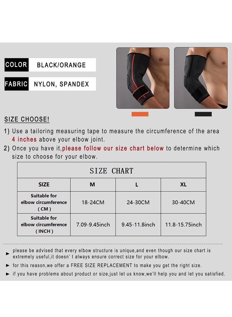 Barakah Elbow Brace Support with Strap, 2 PACK Adjustable Compression Sleeve for Men and Women, Ideal for Workout, Basketball, Golf, Tennis, Weightlifting, Pain Relief for Tendonitis and Arthritis, M Size - Image 4