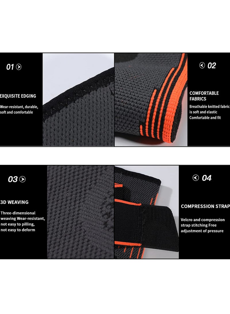 Barakah Elbow Brace Support with Strap, 2 PACK Adjustable Compression Sleeve for Men and Women, Ideal for Workout, Basketball, Golf, Tennis, Weightlifting, Pain Relief for Tendonitis and Arthritis, M Size - Image 3