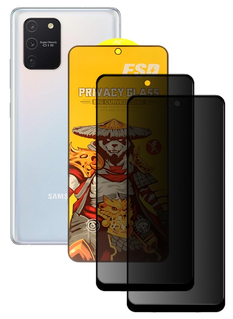 ESD 2 Pieces Tempered Dustproof Privacy Glass Screen Protector Compatible For Samsung Galaxy S10 Lite - Image 1