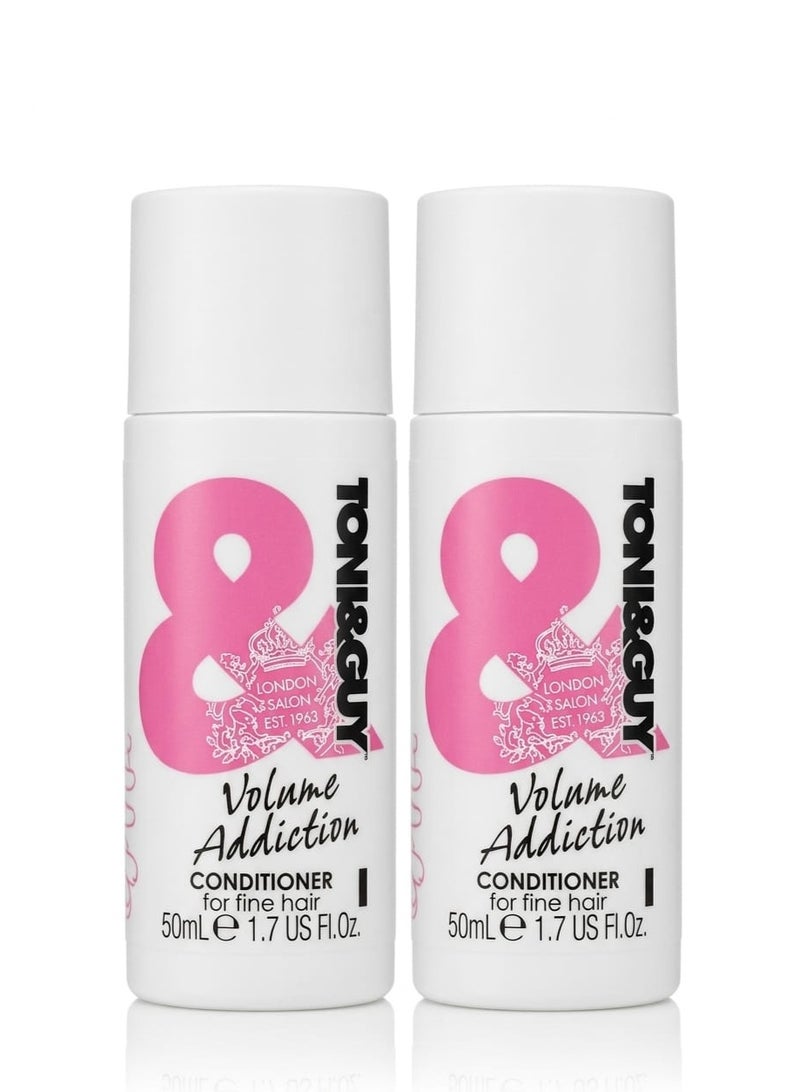 Toni Guy Salon Conditioner Set for Fine Hair, Pack of 2 50ml Bottles