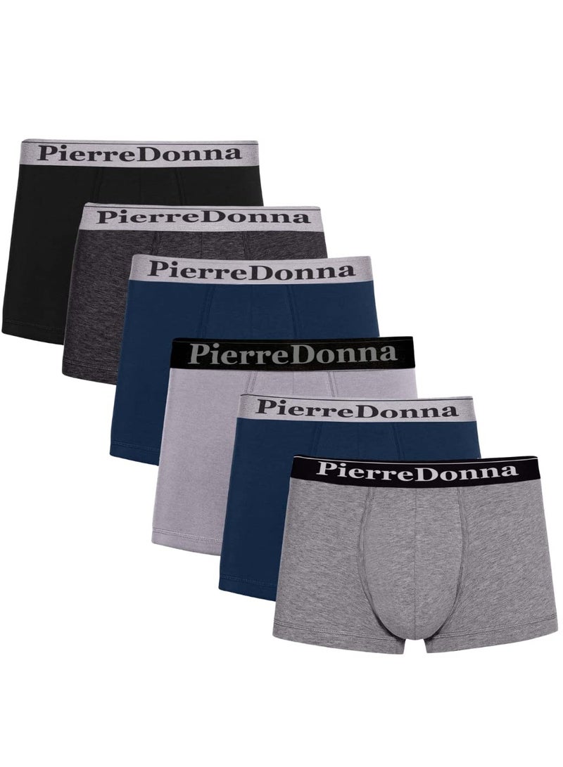 Pierre Donna Boxer for men (Pack Of 6), half pants super breathable cool all day comfort (M)… - Image 1