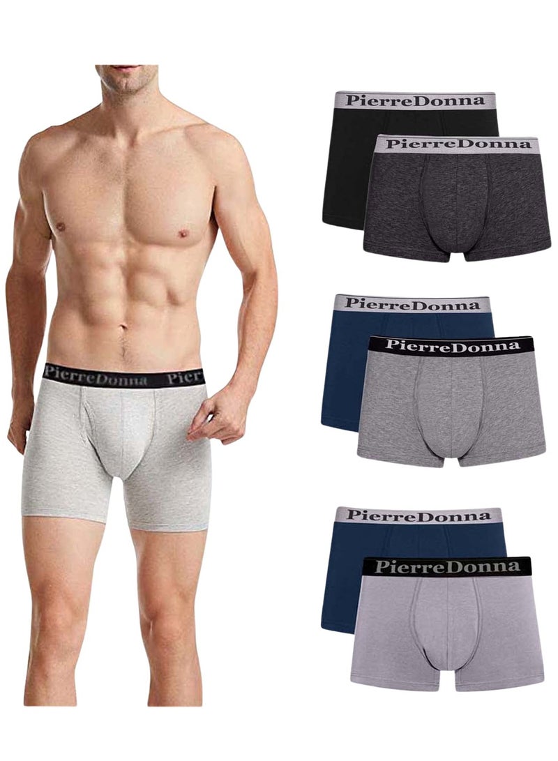 Pierre Donna Boxer for men (Pack Of 6), half pants super breathable cool all day comfort (M)… - Image 2