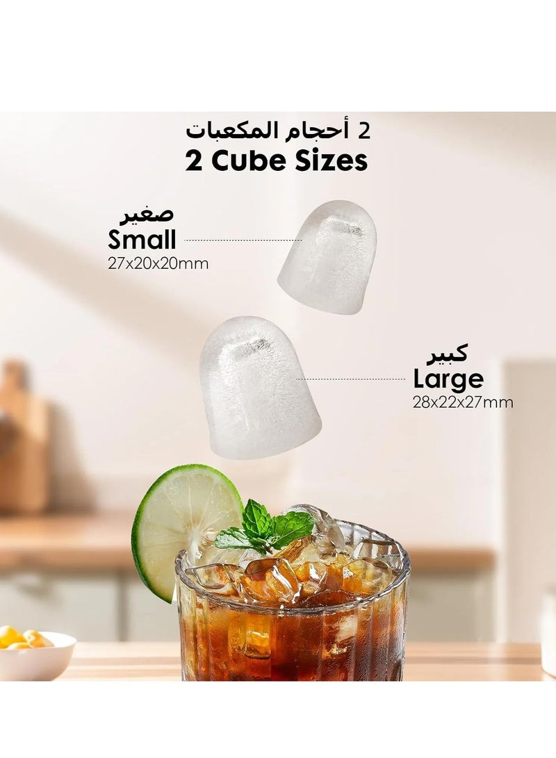 نيوب ماكينة صنع الثلج على سطح الطاولة، ماكينة صنع الثلج المحمولة مع وظيفة التنظيف الذاتي، 9 مكعبات ثلج في 6 دقائق، تشمل السلة والملعقة، ماكينة صنع الثلج، مثالية للمنزل والمطبخ والحفلات والسفر والتخييم والبار - Image 4