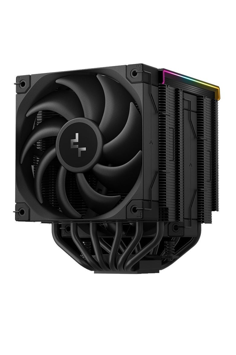 DEEPCOOL AK620 Digital Pro CPU Air Cooler with Multi-Line Digital Display, Core Touch Technology 2.0, 6 Copper Heat Pipes, Dual-Tower Heatsink, FT12 SE Fluid Dynamic Bearing Fans, ARGB Lighting, Compatible with Intel & AMD Sockets, Black | R-AK620-BKAPMN-G  - Image 2