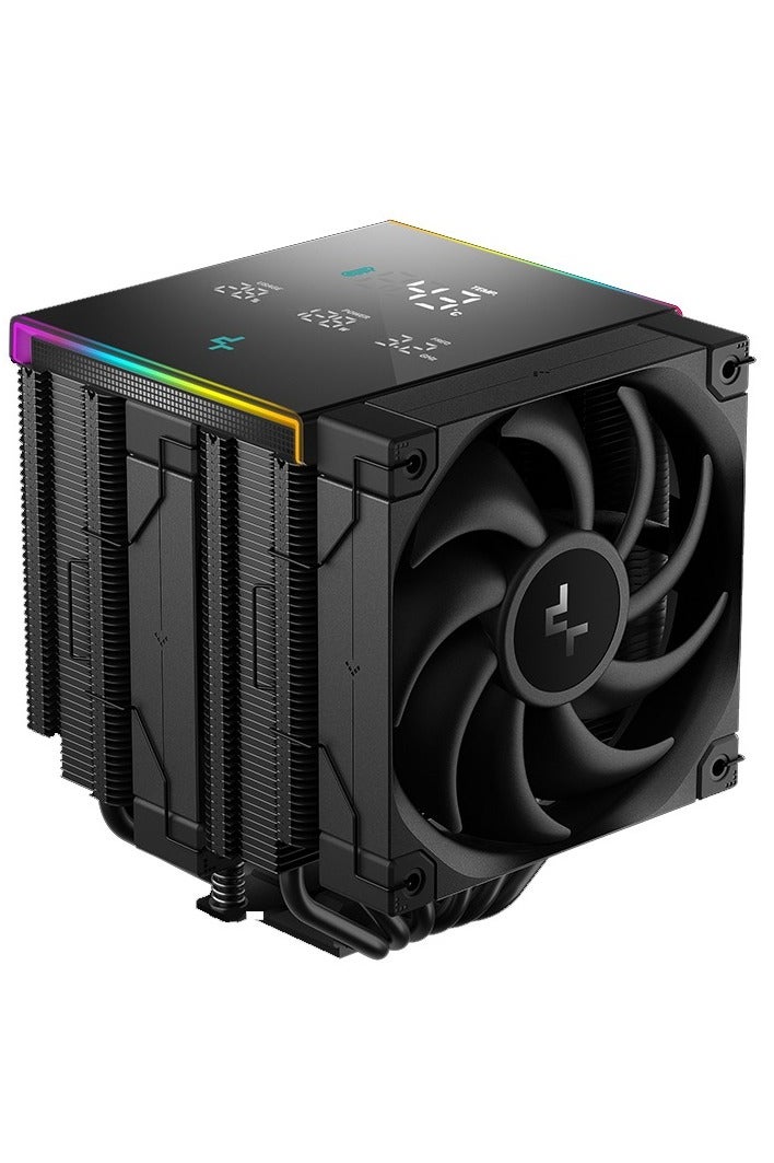 DEEPCOOL AK620 Digital Pro CPU Air Cooler with Multi-Line Digital Display, Core Touch Technology 2.0, 6 Copper Heat Pipes, Dual-Tower Heatsink, FT12 SE Fluid Dynamic Bearing Fans, ARGB Lighting, Compatible with Intel & AMD Sockets, Black | R-AK620-BKAPMN-G  - Image 4