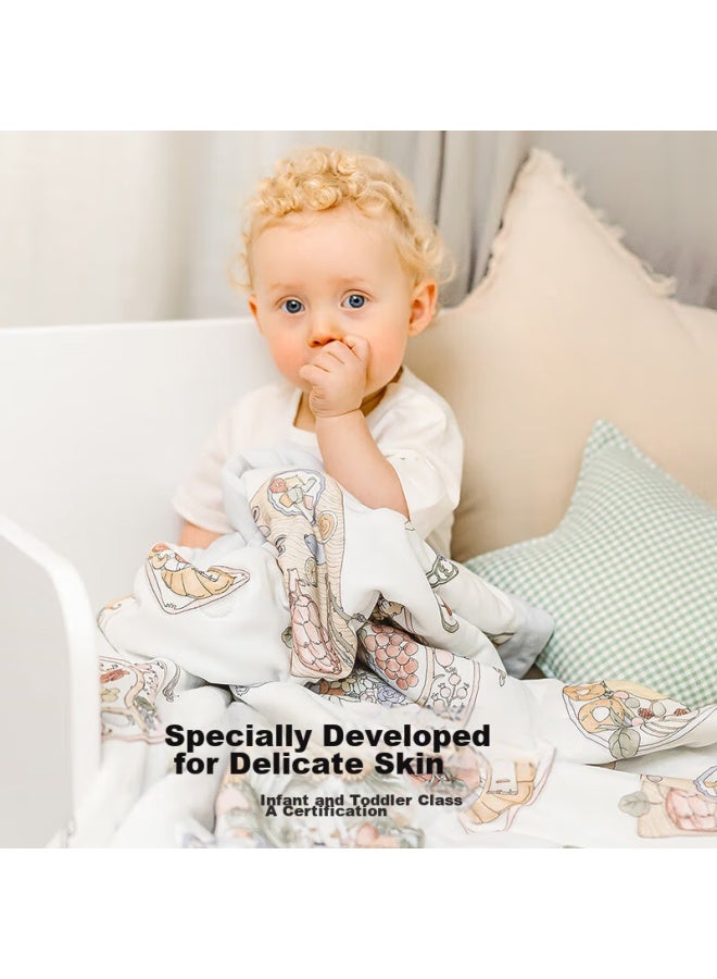 Emxee Baby Blanket, Bamboo Silk Gauze, Infant Quilt, All-season Air Conditioning Blanket, Goose Tea, 110*140cm - Image 4