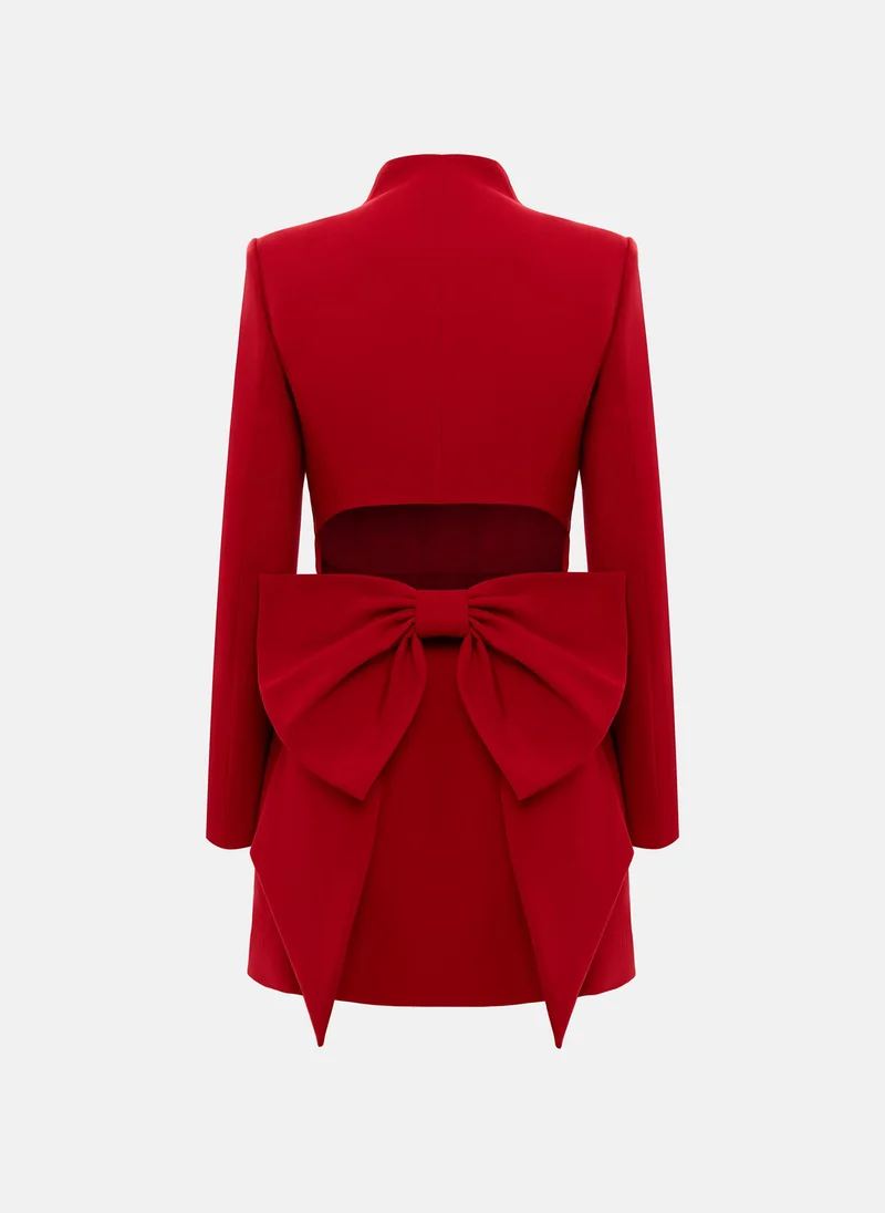 Lichi Fitted mini dress with a voluminous bow at the back