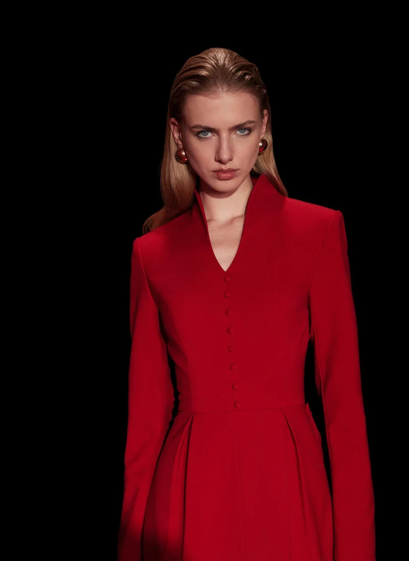 Lichi Fitted mini dress with a voluminous bow at the back