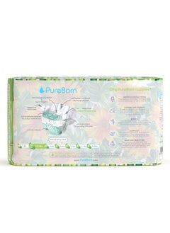 PureBorn Organic Baby Tape Style Diapers Size-1 Upto 5kg Sunflower Print 34 Diapers  - Image 2