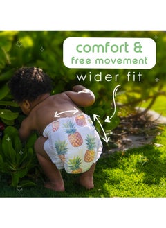 PureBorn Organic Baby Tape Style Diapers Size-1 Upto 5kg Sunflower Print 34 Diapers  - Image 5