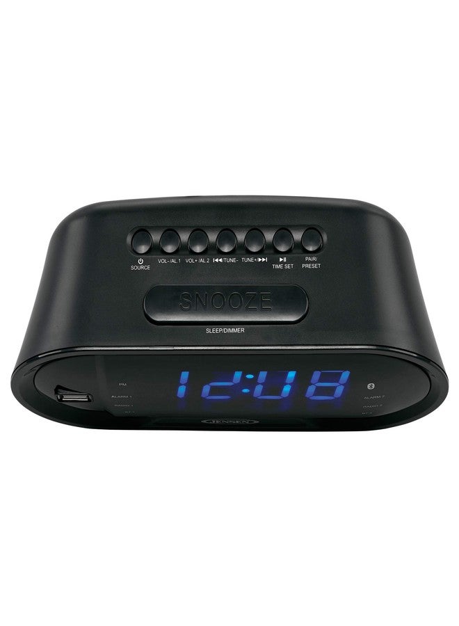 Jensen JCR-298 JCR-298 AM/FM Dual-Alarm Digital Clock Radio with Bluetooth - Image 2