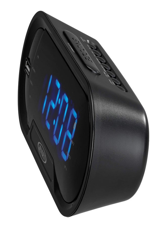 Jensen JCR-298 JCR-298 AM/FM Dual-Alarm Digital Clock Radio with Bluetooth - Image 3