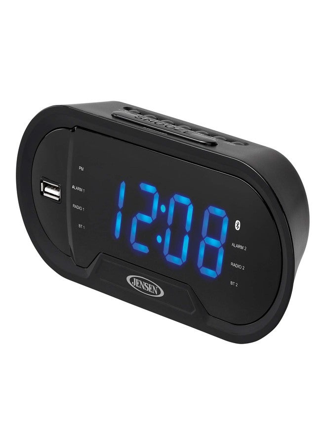 Jensen JCR-298 JCR-298 AM/FM Dual-Alarm Digital Clock Radio with Bluetooth - Image 1