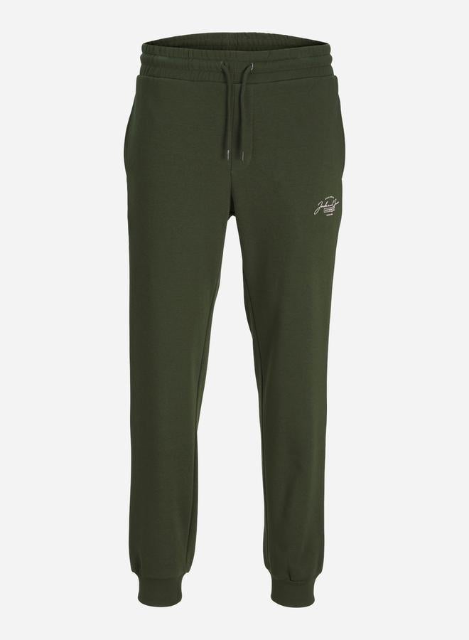 JACK & JONES Logo Print Cuffed Joggers with Drawstring  - Image 1