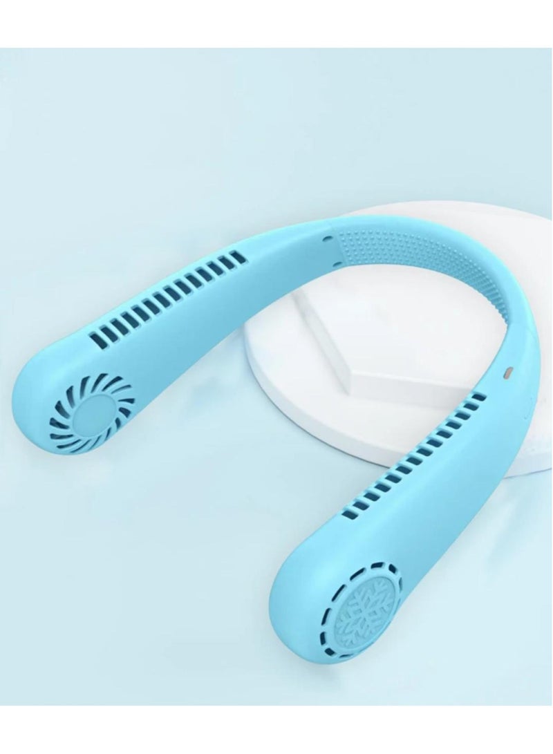 Neck Fan, 5000mAh Bladeless Fan, 360 Degree Cooling Wearable Personal Fan, Rechargeable Hands-Free Neck Fan with 3 Speeds, Outdoor, Home, Office - Image 2