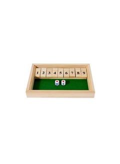 Double-sided Numbered Four-sided Flip Board Game Chess Children's Parent-child Table Game Bar Party Drinking Wooden Toy-Color:Single Number Turning Sign 1-9 (white Box)