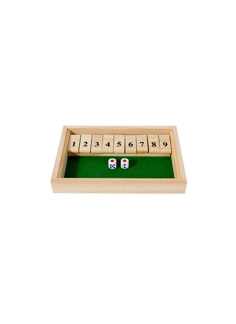 Double-sided Numbered Four-sided Flip Board Game Chess Children's Parent-child Table Game Bar Party Drinking Wooden Toy-Color:Single Number Turning Sign 1-9 (white Box)