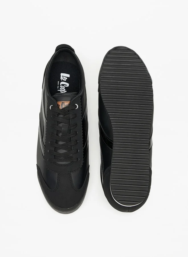 Lee Cooper Mens' Textured Sneakers with Lace-Up Closure