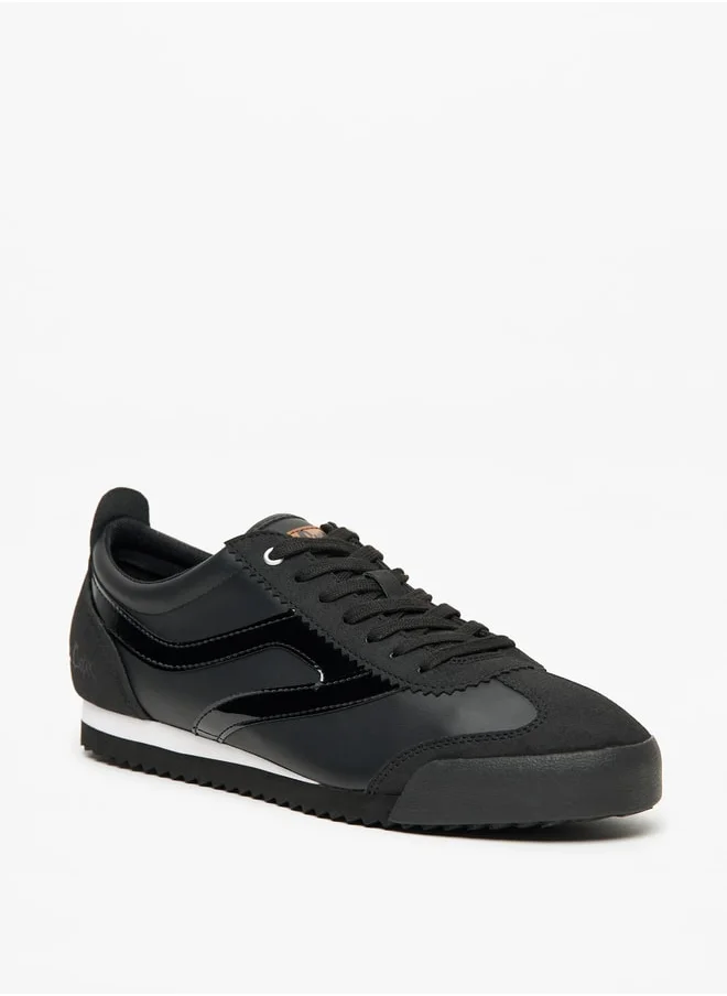 Lee Cooper Mens' Textured Sneakers with Lace-Up Closure