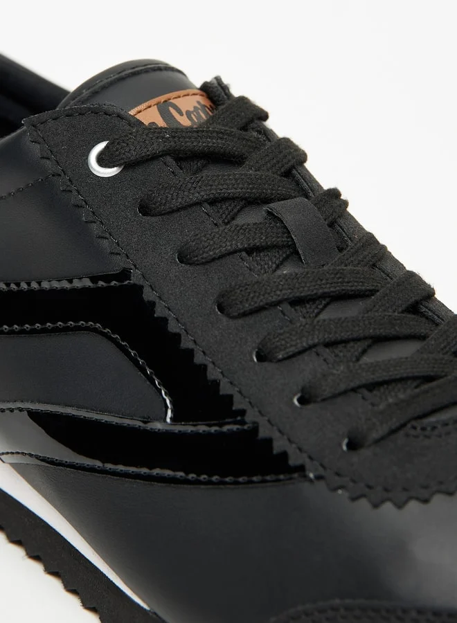 Lee Cooper Mens' Textured Sneakers with Lace-Up Closure