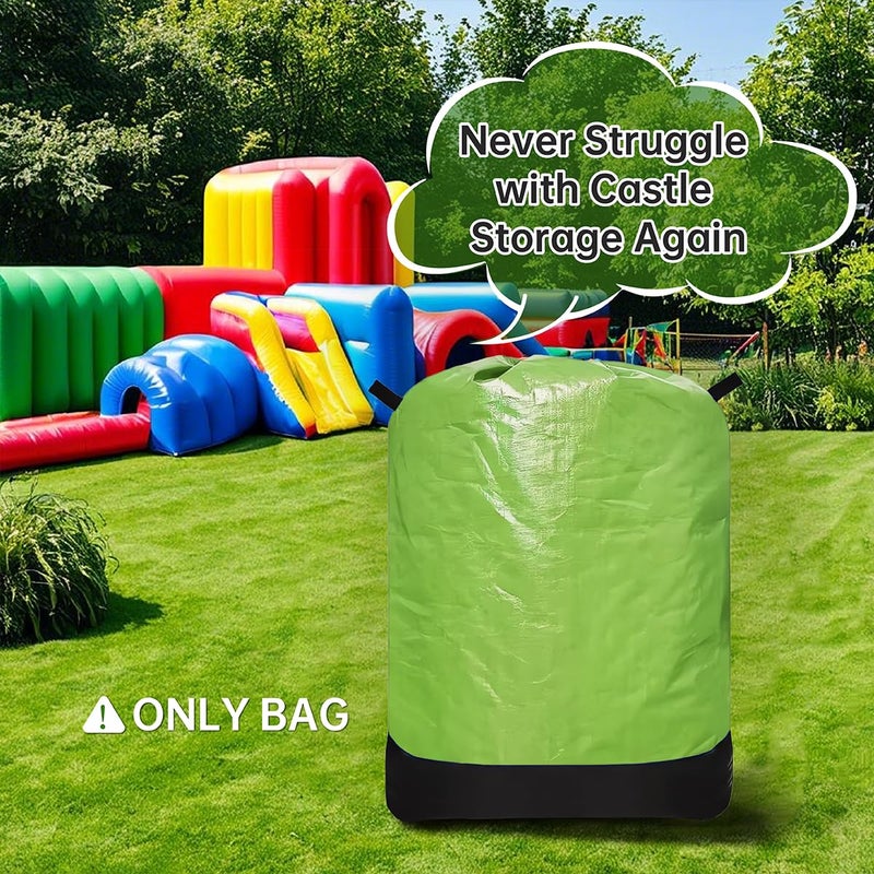QYILUARE Heavy Duty Water-Resistant Inflatable Bounce House Storage Bag with Drawstring, Flat 39" x 47", for Residential & Commercial Use-Green - Image 5