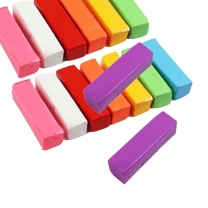 Asian Hobby Crafts Asian Hobby Crafts Polymer Clay Oven Bake Set - 16 Vibrant Colors | Non-Air Dry PVC Plasticine for Jewelry, Earrings, Miniatures, and Keychains | Perfect for Beginners & Professionals  - Image 1
