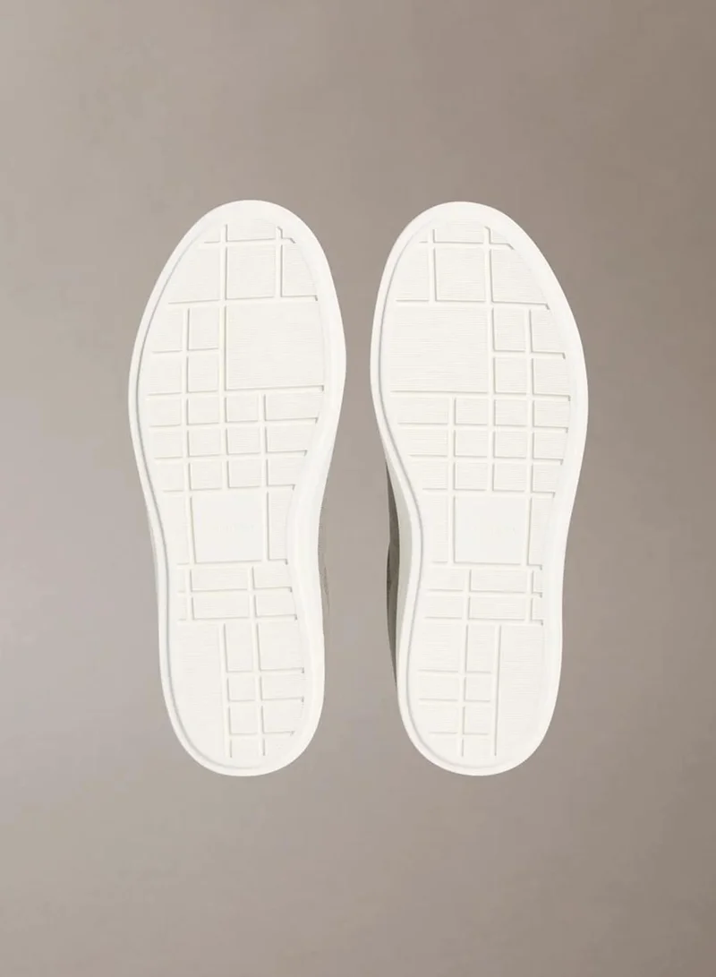 Calvin Klein Desert Taupe/Marshmallow Brooke - Canvas Signature Logo Trainers for Women | Best Price UAE
